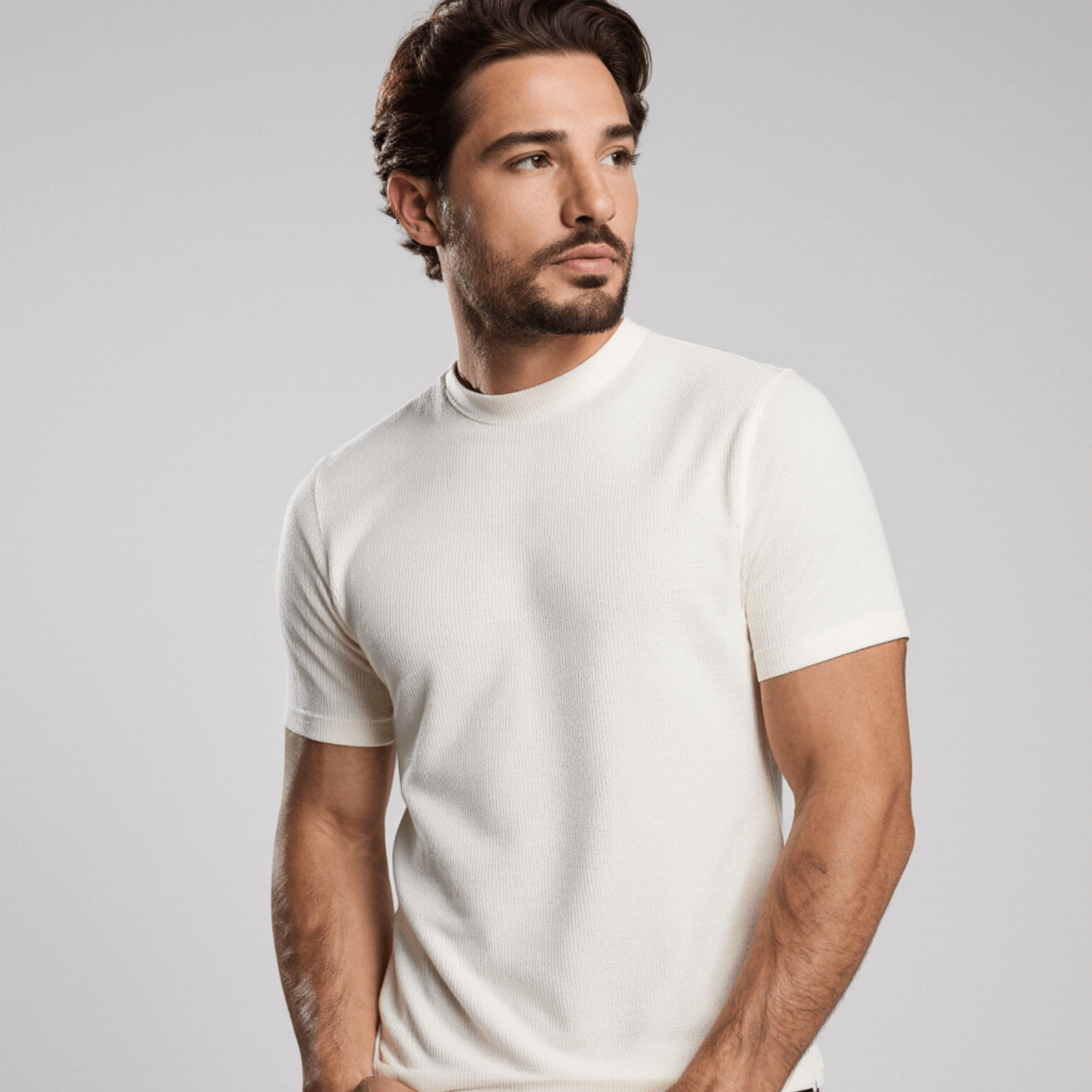 Camiseta Ribbed Crochet